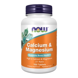 Nu kosttillskott, kalcium och magnesium 2:1 Ratio, hög styrka, stöder benhälsa *, 100 tabletter