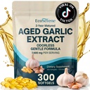 Aged Garlic Extract 7500mg – 2 Years Matured Odorless Garlic Supplements – 300 Softgels, 150-Day Supply – Supports Immune Health & Heart Function - Aged Garlic Supplements for Men & Women