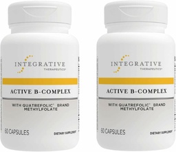 Integrativ terapeutik Aktiv B-Complex -Cellular Energy & Heart Health Support med vitamin B2, B6 & B12 * - Stöder Nervous & Immune Systems - Dairy-Free & Gluten-Free - 120 kapslar