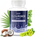 FlowForceMax Herbal Support Supplement - Natural Plant-Based Formel med Saw Palmetto Extract | 30 Tabletter, 1 månad Supply, Made in USA