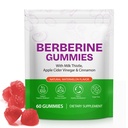 Berberine Gummies with Ceylon Cinnamon - Sugar-Free Supplement for Adults, Supports Immune System & Overall Health, Promotes Men & Women Wellness - 60 Count
