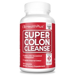 Health Plus Super Colon Cleanse 30 Day Supply of Gentle Gut Cleanse Detox, Psyllium Husk, Probiotika för förstoppningshjälp och Digestive Support, 120 kapslar