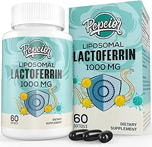 Liposomal Lactoferrin 1000 mg - Högre Absorption - för järnabsorption och immunfunktion Lactoferrin Tillskott för vuxna, 60 Softgels (3 flaskor)
