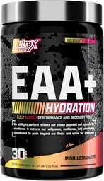 Nutrex Research EAA Hydration | EAAs + BCAA Powder | Muscle Recovery, Styrka, Muscle Building, Endurance | 8G Essential Amino Acids + Electrolytes | (Packaging My Vary) 30 Servings (Pink Lemonade)