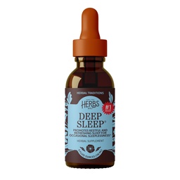 Herbs Etc. Deep Sleep Classic Liquid Extract - Herbal Supplement for Natural & Gentle Sleep Support - Restful Sleep Supplement med Passionflower, Chamomile & Lemon Balm - 4 fl oz (157 portioner)