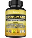 Lions Mane Supplement Capsules with Magnesium with Ashwagandha Root, Ginkgo Biloba, Rhodiola Rosea och Gotu Kola - 210 Vegan Capsules - Support Brain Health, Positive Mood & Energy Production