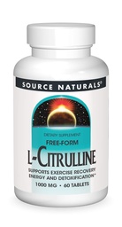 Källa Naturals L-Citrulline - Stöder träningsåtervinning, energi och avgiftning *, 1000 mg - 60 tabletter