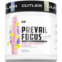 Prevail Pre Workout Powder med Nootropics: Pre Workout for Men and Women, Cutting Edge Energy och Focus Supplement med L Citrulline, Alpha GPC, L Tyrosine | Cotton Candy Grape, 40 Scoops