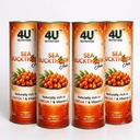 4U Nutrition Sea Buckthorn Juice 500ml (Pack of 4) | Natural Antioxidant Beverage with Vitamin C, Omega 3, 6, 7, 9 | Sea Buckthorn Pulp Concentrate for Daily Wellness & Total Body Care | For Men & Women