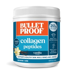 Bulletproof Vanilla Collagen Peptides Powder med MCT Oil, 17.6 Ounces, Grass-Fed Collagen Protein för hud, ben och gemensamma