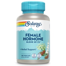 SOLARAY Kvinnlig Hormon Blend SP-7C, Herbal Blend Inkluderar Black Cohosh, Dong Quai, Passion Flower, Saw Palmetto, Wild Yam & Mer 180 VegCaps