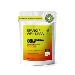 Sparkle Wellness Bone Mineral Boost (Orange) [30 Serves] | Collagen Powder Supplement | FORTIBONE Bioactive Collagen Peptides och Buffered Vitamin C Nutra C | Bone Supplements