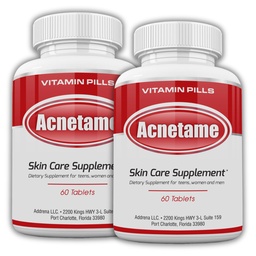 Acne Pills 2 Pack 120 Pills- Vitamin Supplements för Acne Breakouts- Hormonal Pimple tabletter för att rensa Oily Skin för kvinnor, män, tonåringar och vuxna