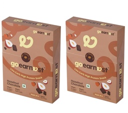 Goearnest Hazelnut Chocolate Low Carb, High Protein Snack | 9g Protein, 5g Net Carbs | No Added Sugar, High Fibre, Gluten Free | 30g, Pack of 2