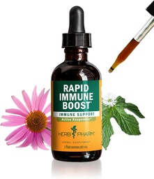 Herb Pharm Organic Rapid Immune Boost: Fast-Absorbing Tincture för vuxna, Echinacea Tincture med Goldenseal, Ginger Extract & Elderberry, Immune Support Supplement & Wellness Aid, 2 Oz