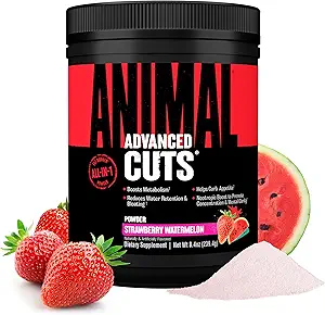 Animal Cuts Thermogenic Fat Burner Powder - Viktminskning för kvinnor och män för metabolism, energi, fokus och Nootropic Brain Support med Ketones Appetite Suppressant - Strawberry Watermelon smak