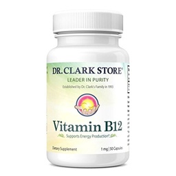 Dr Clark Vitamin B12 Supplement, 1mg, 50 Gelatin Capsules