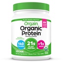 Orgain Organic Vegan Protein Powder, Natural Unsweetened - 21g av Plant Protein, 4g Prebiotic Fiber, Low Net Carbs, No Lactose Ingredients, No Added Sugar, Non-GMO, För Shakes & Smoothies, 1,59 lb