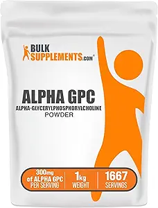 BulkSupplements.com Alpha GPC Powder - Choline Supplements, Alpha GPC 300mg - Acetylcholine Supplements, Unflavored & Gluten Free, 600mg per Servering, 5kg (11 lbs) (Pack of 5)