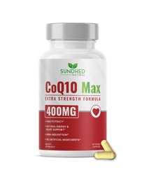CoQ10 400mg Vegan, Ultra CoQ10 - Ultra High Absorption Coenzyme Q10 Supplements - Antioxidant Supplement för vaskulär och hjärthälsa, fertilitet och energiproduktion - 60 Count