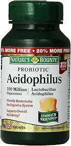 Naturens Bounty Probiotic Acidophilus tabletter, 120 ea (Pack of 5)