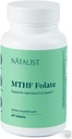 NATALIST MTHF Folate 1000 mcg (L-5-MTHF) stöder hälsosam fertilitet och graviditet för kvinnor - Daglig folattillskott för reproduktiv hälsa och dödlig utveckling - Vegan, glutenfri - 60 tabletter