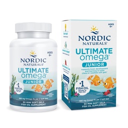 Nordic Naturals Ultimate Omega Jr., Strawberry - 90 Mini Soft Gels - 680 Total Omega-3s med EPA & DHA - Brain Health, Mood, Learning - Non-GMO - 45 Servings