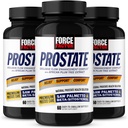 FORCE FACTOR Prostate, 3-Pack, Saw Palmetto och Beta Sitosterol Supplement for Men, Prostate Health Support, Size Support, Urinary Relief, Bladder Control, Reduce Nighttime Urination, 180 Softgels