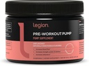 LEGION Pre Workout Pump - Arginin Supplement Boosts Nitric Oxide Production - Nitric Oxide Booster hjälper till att öka styrka och uthållighet, främjar förbättrad muskeleffektivitet (Obsmakad, 30 portioner)