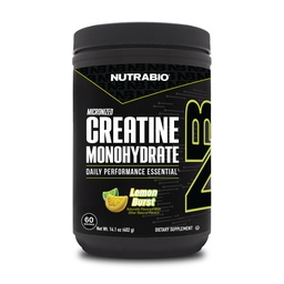 NutraBio Pure Micronized Creatine Monohydrate Powder Supplement, Lemon Burst, (300 g) - Stöder Bulk Muscle Energy, Recovery och Strength - HPLC Tested Creatine Powder Supplement för män och kvinnor