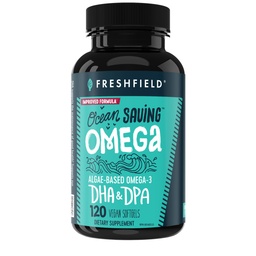 Ocean Saving Omega, Algae Omega 3, DHA Supplement, 4-månaders leverans, hållbart källad, högsta nivåer av DHA per kapsel (440 mg), w / DPA