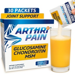 Arthripain – Joint Support Cartilage Repair Supplement – Clinically Tested Joint Juice – Ligament Relief Support – Glucosamine Chondroitin MSM – Swollen Knee Treatment – Sugar-Free – Made in US – 30ct