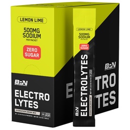 BARE PERFORMANCE NUTRITION BPN Electrolytes Go Packs Hydration Drink Mix | Sugar Free Electrolyte Powder | 500mg Natrium per portion | Naturligt sötad | Lemon Lime, 30 portioner