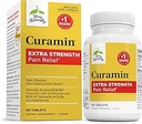 Terry Naturally Curamin Extra Strength - Curcumin & Boswellia för hälsosam cirkulationssupport - gurkmeja tillskott för att stödja gemensamma, muskelhälsa och endorfinproduktion - 90 tabletter
