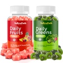 Superfood Fruits och Veggies Gummies (120 Chews), 12 + Superfruits & 30 Veggies, frukt och örter, frukt och grönsaker, icke-GMO, Pectin-Based, Gluten-Free
