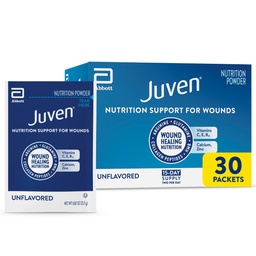 Juven Therapeutic Nutrition Drink Powder Inklusive Collagen Peptides, Aminosyror och HMB för Wound Healing Support, Unflavored, 30 Packets