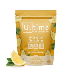 Ultima Replenisher Daily Electrolyte Powder Drink Mix - Sugar Free - Lemonade, 20 Stickpacks - Hydration Packets med 6 Key Electrolytes och Trace Minerals - Keto Friendly, Vegan, Non-GMO