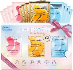 grace & stella Under Eye Patches (12 par) Eye Masks for Puffy Eyes and Dark Circles - Stocking Stuffers, Christmas Gifts for Women - Gåvor för födelsedagar, Bachelorette Party, Bridesmaids, Self Care