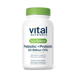 Hyperbiotika Vital Nutrients Prebiotic och Probiotic för kvinnor och män | 60 miljarder CFU | Pre och Probiotics stöder Digestive Health, Constipation, Diarrhea, Gas & Bloating | 60 Vegan kapslar