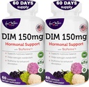 Kvinnors DIM-komplex 150mg - Bioperinöstrogenbalanseringspiller för klimakteriet och heta blinkar Hjälp Hormonal Acne Kraftfullt komplement - 60 kapslar - Tillverkad i USA