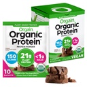Orgain Organic Vegan Protein Powder, Creamy Chocolate Fudge - 21g Plant Protein, 6g Prebiotic Fiber, Low Carb, No Lactose Ingredients, No Added Sugar, Non-GMO, För Shakes & Smoothies, 10 Travel Packs