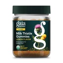 Gaia Herbs Milk Thistle Gummies - Herbal Supplement med Antioxidant Properties for Liver Health & Liver Detox - Lemon smaksatt - 60 Vegan Gummies