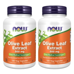 Nu Foods Olive Leaf Extract 500mg Standardiserad till 6% Oleuropein, 120 Vcaps (2 Pack)