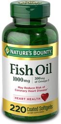 Naturens Bounty Fish Oil 1000 mg Belagda Softgels, 220 greve