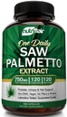 NutriFlair Saw Palmetto Extract 750mg, 120 kapslar - Natural Prostate Supplement & Berry Health Support - Hjälper Block DHT att förhindra håravfall och hjälper till att minska frekvent urinering, för kvinnor och män