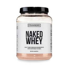 NAKED Strawberry Whey Protein Powder, Endast 3 Ingredienser, 25g Grass Fed Whey Protein Powder, Aid Muscle Growth & Recovery - 24 Servings