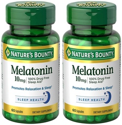 Melatonin 10 mg, 2 flaskor (60 greve)