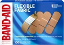 Band-Aid Brand Flexible Fabric Sterile Adhesive Bandages, Comfortable Cushioned Wound Care & Protection for Minor Cuts, Scrapes & Burns, First Aid, Hurt-Free Comfort Pad, One Size 1x3 In, 100 Count