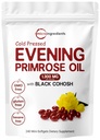 Micro Ingredients Evening Primrose Oil 1300mg Per Servering, 240 Softgels | Förbättrad med 40mg Black Cohosh Extract, Cold Pressed - 10% Aktiv GLA, Non-GMO, No Gluten, Lätt att Svälja
