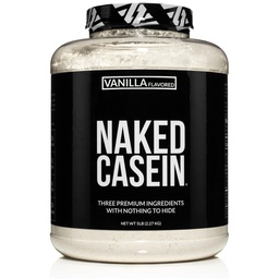 NAKED Casein - Vanilla Micellar Casein Protein - 5 Pound Bulk, GMO-Free, Gluten-Free, Soy-Free, Preservative-Free - Stimulerad muskeltillväxt - Förbättra återhämtning - 61 portioner
